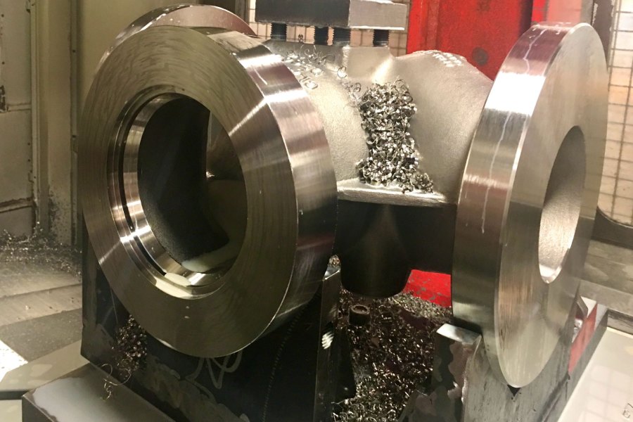 CNC machining of critical components such as valve bodies for industrial predictive maintenance