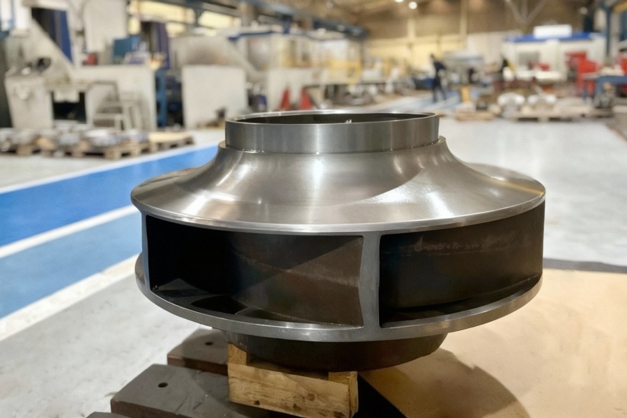 Fully machined large size centrifugal pump impeller ready for delivery to Asimer Group