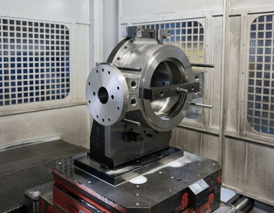 Machining valve in duplex, super duplex