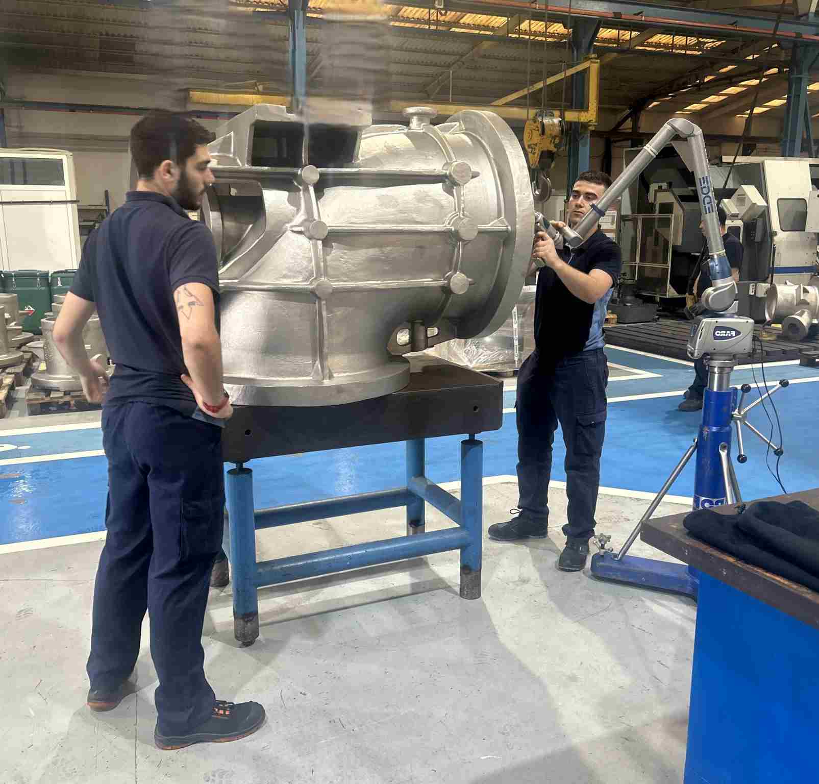 Control dimensional de componente industrial en Asimer Group