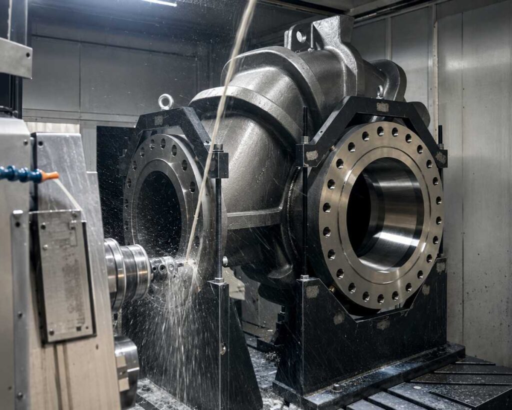 Mecanizado CNC de componente industrial crítico para bomba